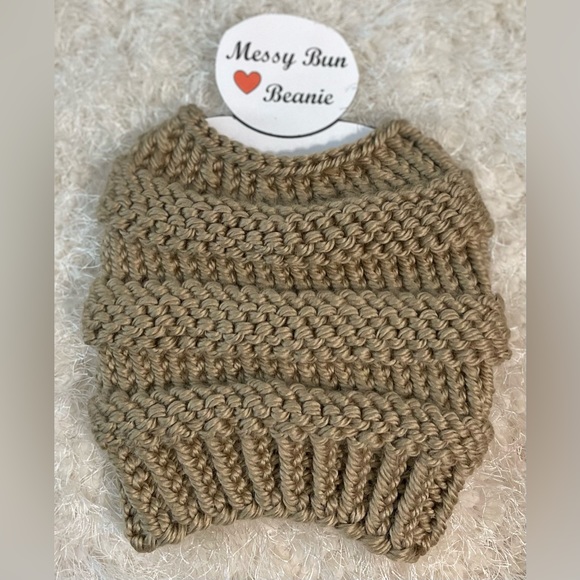 Hand Crafted Accessories - Handmade Hand Crafted Messy Bun Hat adult/teen size